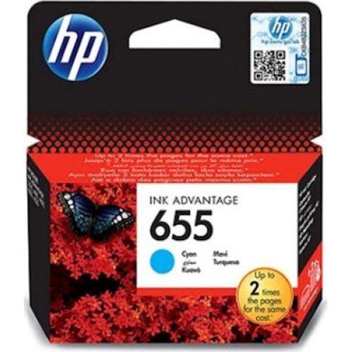 HP (CZ110AE) No655 Μελάνι Εκτυπωτή Cyan 0002356