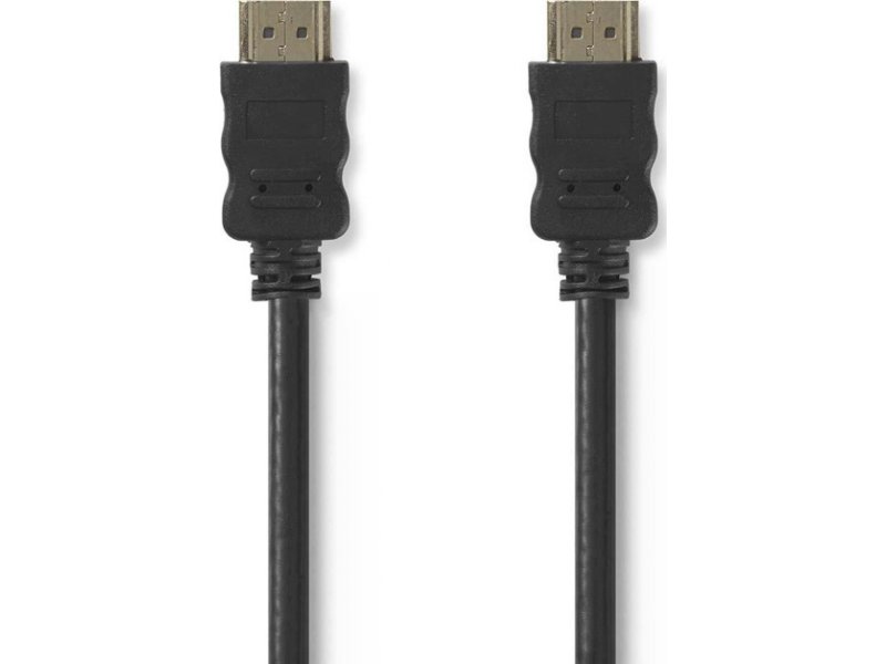 NEDIS CVGT34000BK50 Καλώδιο HDMI αρσ. - HDMI αρσ. 5.0m με Επίχρυσες Επαφές. 0018033