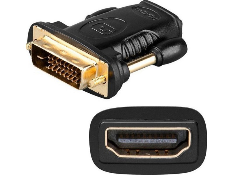 NEDIS CVGP34912BK Αντάπτορας DVI-D 24+1p αρσ. - HDMI θηλ., με Επίχρυσες Επαφές 0019622