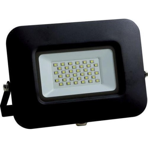 EUROLAMP 147-69325 Προβολέας LED SMD ΒΑΣΗ 360° PLUS 30W Μαύρος IP65 6500K PLUS 0022336