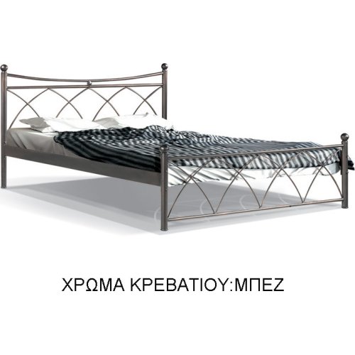 FYLLIANA 827-91-027 Κρεβάτι Σιδερένιο Μπέζ Hermes 120χ200 0023119