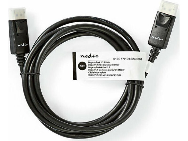 NEDIS CCGT37010BK20 DisplayPort Αρσενικό - DisplayPort Αρσενικό, 2.00m, Μαύρο 0026883