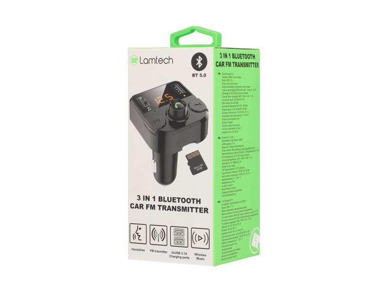 LAMTECH LAM022032  3 IN 1 Bluetooth FM Transmitter 0028310