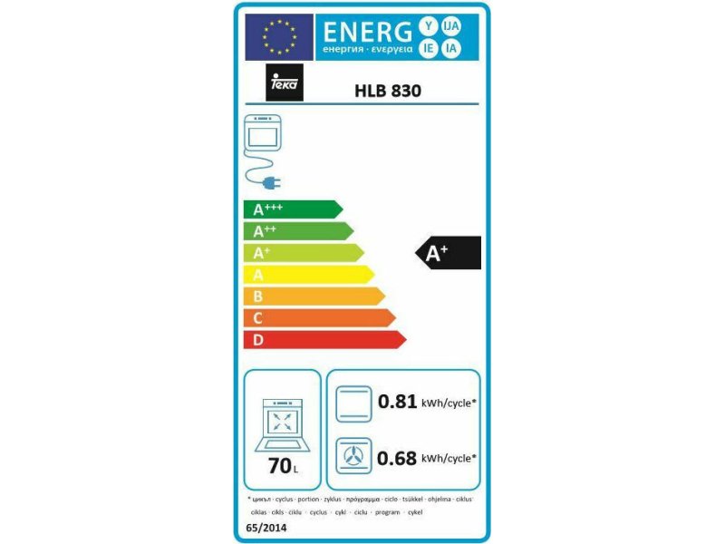 TEKA HLB 830 Φούρνος άνω Πάγκου 70lt χωρίς Εστίες Π59.5εκ. 0030440