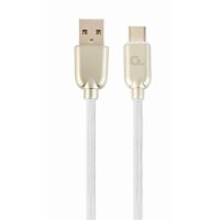 CABLEXPERT CC-USB2R-AMCM-1M-W Premium καουτσούκ Type-C Καλώδιο φόρτισης και δεδομένων USB, 1 m, λευκό 0030694