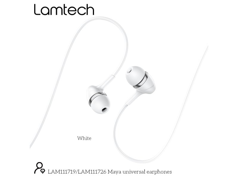 LAMTECH LAM111726 Ακουστικά με Μικρόφωνο Λευκό 0032272