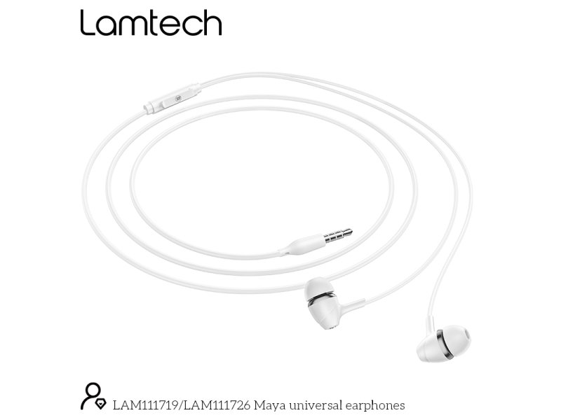 LAMTECH LAM111726 Ακουστικά με Μικρόφωνο Λευκό 0032272