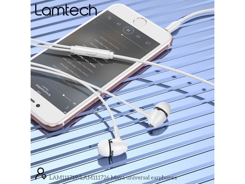 LAMTECH LAM111726 Ακουστικά με Μικρόφωνο Λευκό 0032272