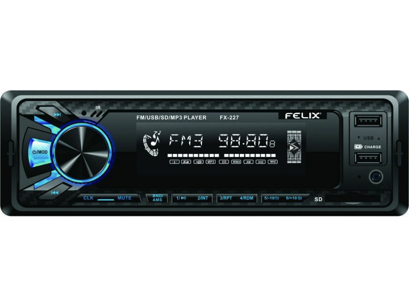 FELIX FX-227 Ηχοσύστημα Αυτοκινήτου Universal 1DIN (USB/AUX) 0032328