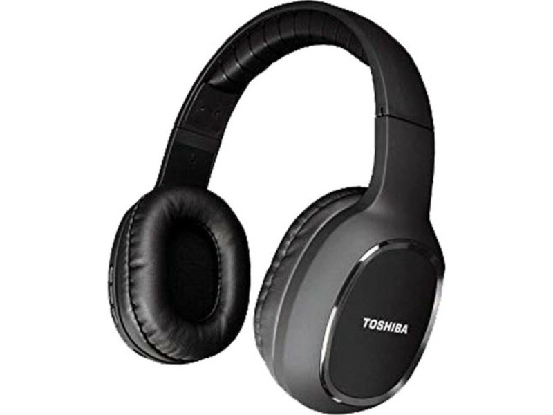 TOSHIBA RZE-BT160H-BLK Ασύρματα/Ενσύρματα Over Ear Sports Ακουστικά με 6 ώρες Λειτουργίας Μαύρα 0033274