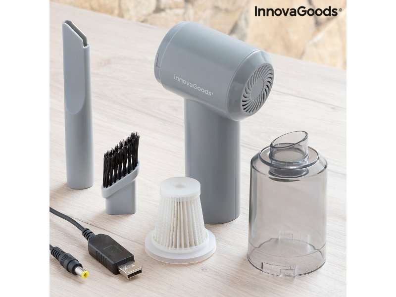 INNOVAGOODS V0103291 Σκουπάκι Αυτοκινήτου Στερεών Recuum Τάσης 12V Επαναφορτιζόμενο 0033586