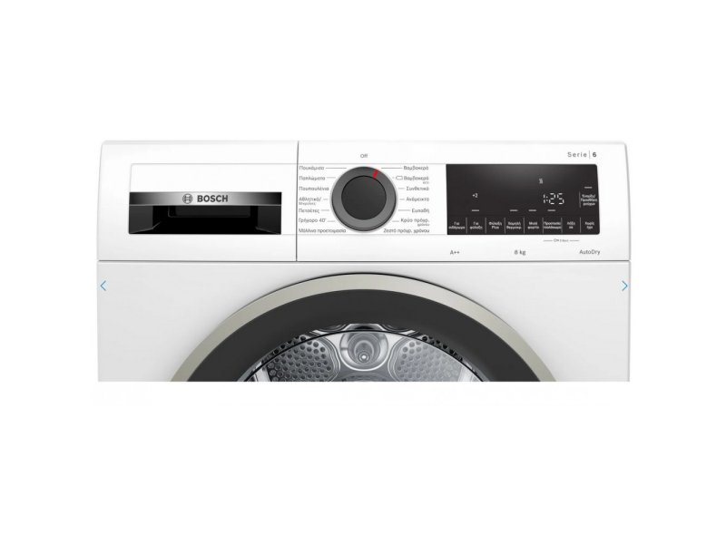 BOSCH WQG23108GR Στεγνωτήριο 8kg A++ με Αντλία Θερμότητας 0034506