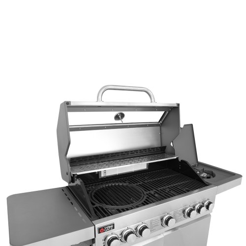 THERMOGATZ Gs Grill View Ψησταριά Υγραερίουμε 4 Εστίες  Μαντεμένιας Σχάρας 60x42εκ. 11.5kW και Πλαϊνό Μάτι 0036032