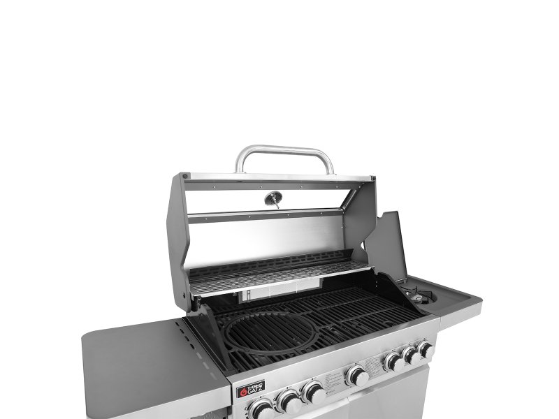 THERMOGATZ Gs Grill View Ψησταριά Υγραερίουμε 4 Εστίες  Μαντεμένιας Σχάρας 60x42εκ. 11.5kW και Πλαϊνό Μάτι 0036032