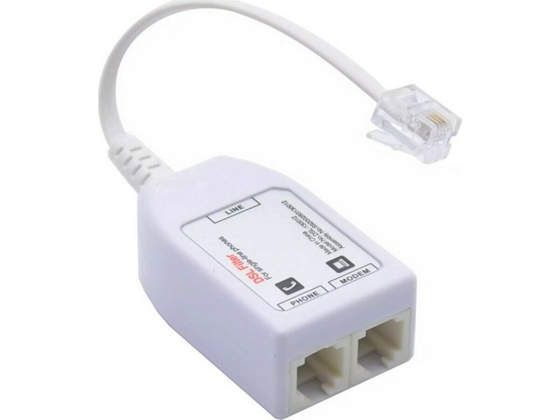 POWERTECH ADSL-06 VDSL Splitter με Φίλτρο RJ11 Λευκό 0038405