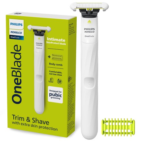 PHILIPS QP1924/30 OneBlade Body Groomer & Trimmer για Άντρες & Γυναίκες (ιδανικό για την ευαίσθητη περιοχή) Wet&Dry 0040360