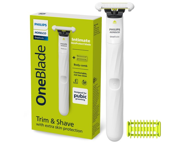 PHILIPS QP1924/30 OneBlade Body Groomer & Trimmer για Άντρες & Γυναίκες (ιδανικό για την ευαίσθητη περιοχή) Wet&Dry 0040360