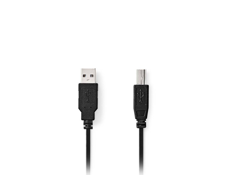 NEDIS CCGL60100BK20 USB 2.0 Καλώδιο USB-A Αρσ USB-B Αρσ 10W 2.00m Μαύρο 0040789