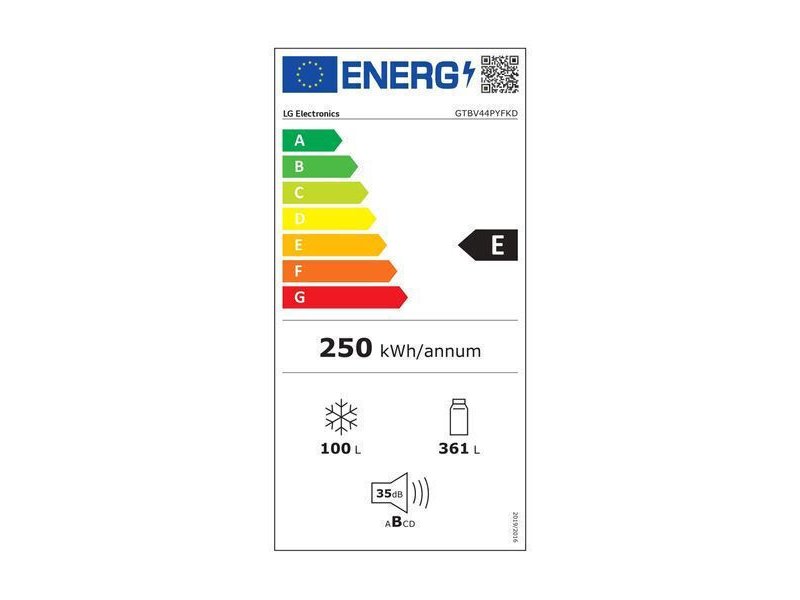 LG GTBV44PYFKD Ψυγείο Δίπορτο 461lt Total NoFrost Υ184.5xΠ70xΒ72.5εκ. Inox 0040859