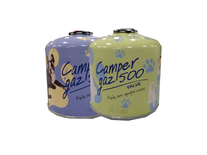 CAMPERGAZ Cats & Dogs Φιαλίδιο Βουτανίου 500gr με Βαλβίδα 0040925