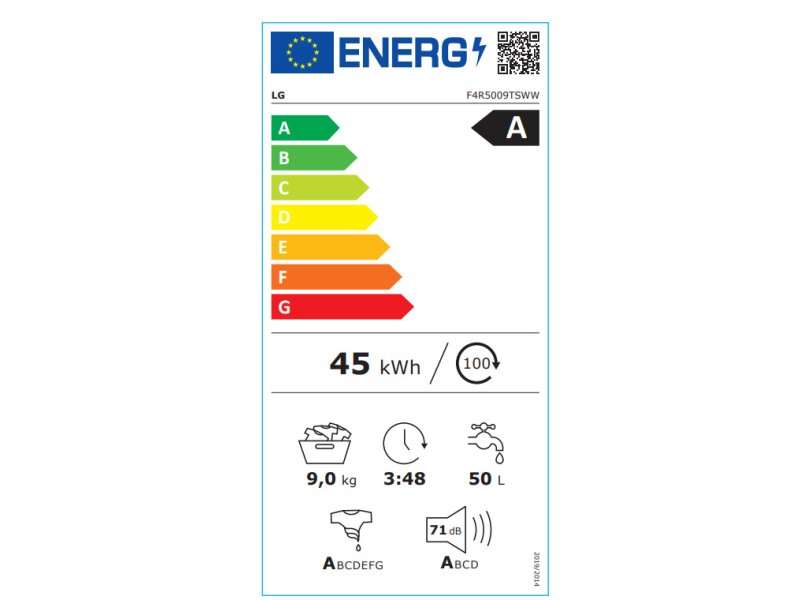 LG F4R5009TSWW Πλυντήριο Ρούχων 9kg με Ατμό 1400rpm 0041088