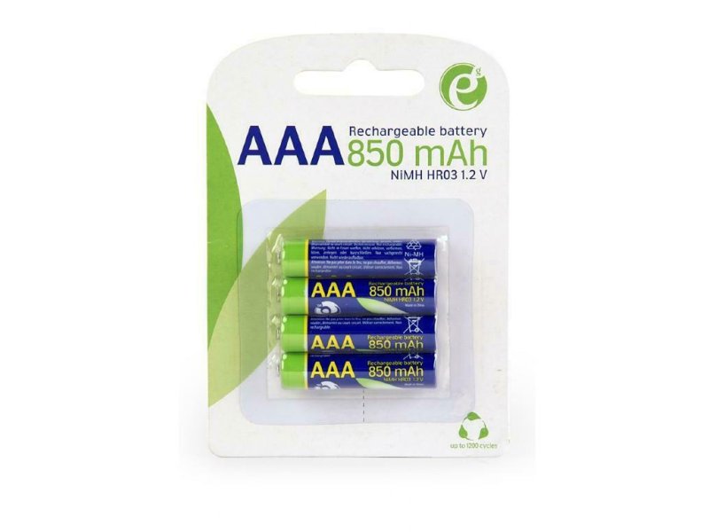 ENERGINIE EG-BA-AAA8R4-01 Επαναφορτιζόμενες Μπαταρίες AAA Ni-MH 850mAh 1.2V 4τμχ 0038563