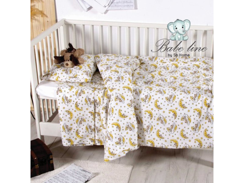 SB HOME Σετ Σεντόνια Κούνιας Εμπριμέ Baby Rori 120χ160εκ. 0024393