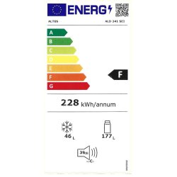 ALTUS ALD 241 Δίπορτο Ψυγείο 223lt - A+ - Λευκό - (Π x Υ x Β): 54 x 146.5 x 60 cm 0012830