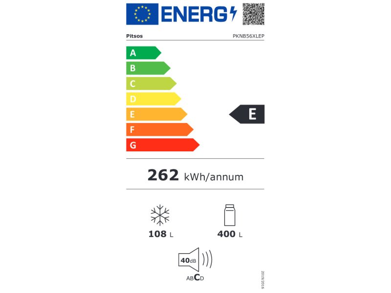 Pitsos PKNB56XLEP Ψυγειοκαταψύκτης 508lt Total NoFrost Υ193xΠ70xΒ80εκ. Inox 0033133