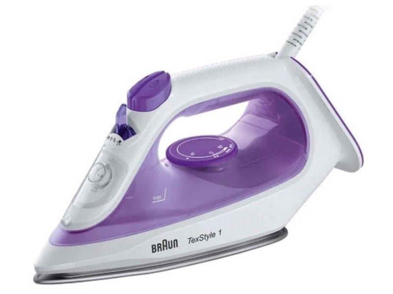 BRAUN SI1080VI TexStyle 1 Violet Σίδερο Ατμού 2000W με Κεραμική Πλάκα και Συνεχόμενη Παροχή 25gr/min 0037535