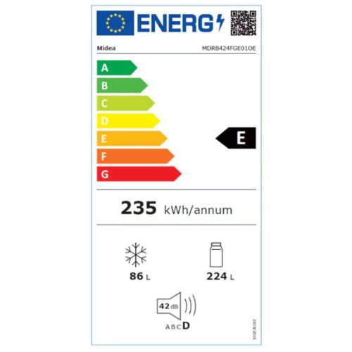 MIDEA MDRB424FGE01OE Ψυγειοκαταψύκτης Total NoFrost Υ188xΠ59.5xΒ63εκ. Λευκός 0039101