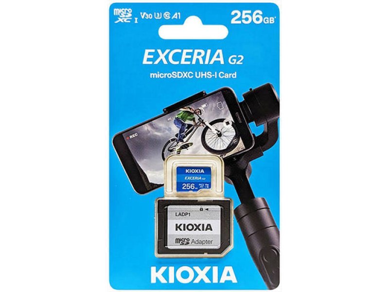 KIOXIA LMEX2L256GG2 4K MICRO SD 256GB WITH ADAPTER UHS I U3 V30 0039353