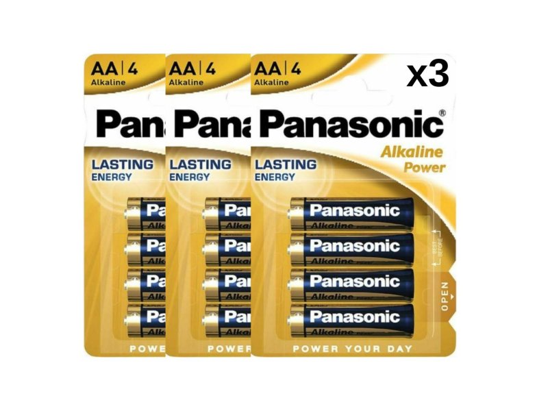 Panasonic LR6APB/4BP Alkaline Power Μπαταρίες AA 1.5V 12τεμ (3χ4τεμ) 0039982