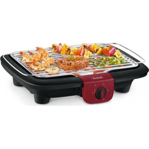 TEFAL BG90E5 BBQ Easygrill Επιτραπέζια Ηλεκτρική Ψησταριά Σχάρας 2300W με Ρυθμιζόμενο Θερμοστάστη 37x23.5εκ. 0040132