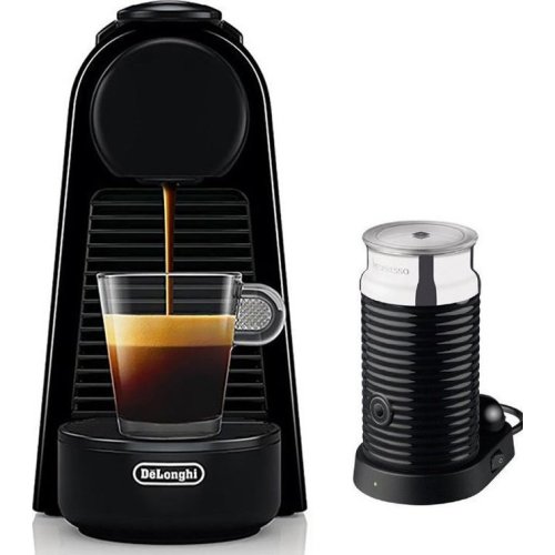 DELONGHI EN85.BAE Essenza Mini Bundle Καφετιέρα για Κάψουλες Nespresso Πίεσης 19bar με Αφρογαλιέρα Black 0040133