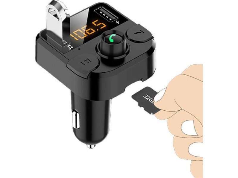 LAMTECH LAM114390 FM Transmitter Αυτοκινήτου με USB / Bluetooth 0040459