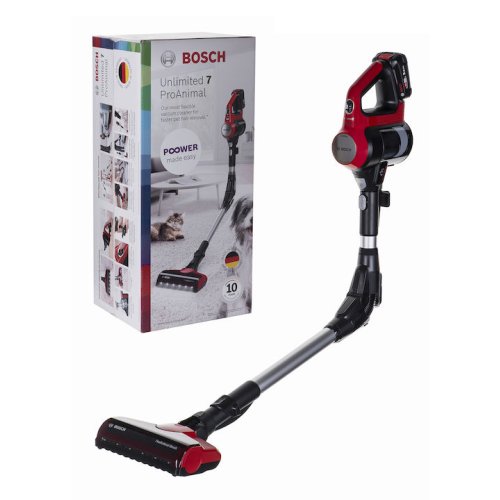 BOSCH BBS711ANM Unlimited 7 ProAnimal Επαναφορτιζόμενη Σκούπα Stick 18V Red 0040690