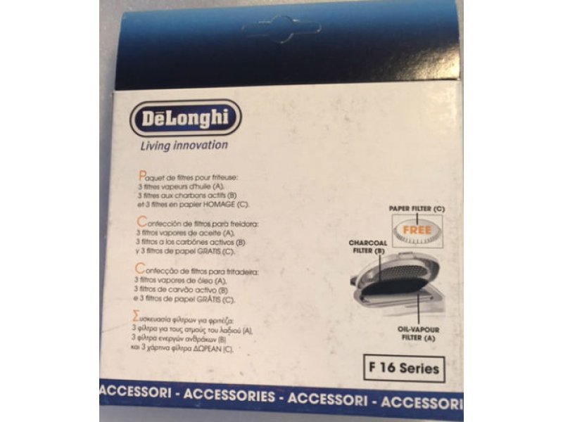 DELONGHI F16-9 CPF 5525112900 Σετ Ανταλλακτικό Φίλτρο Φριτέζας - ΠΑΛΙΑ ΣΥΣΚΕΥΑΣΙΑ 280162